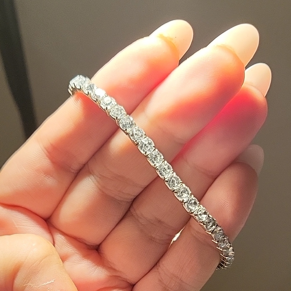 Elegant Silver Tennis Bracelet
